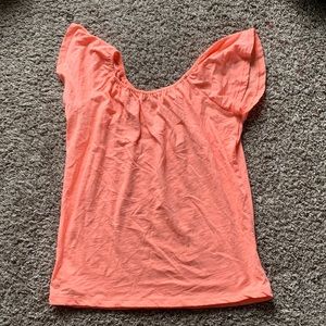 Old Navy off the shoulder peach blouse